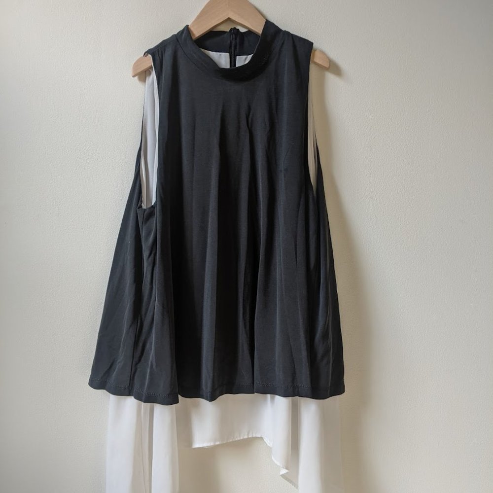 Anthropologie- Everleigh women's slate blouse